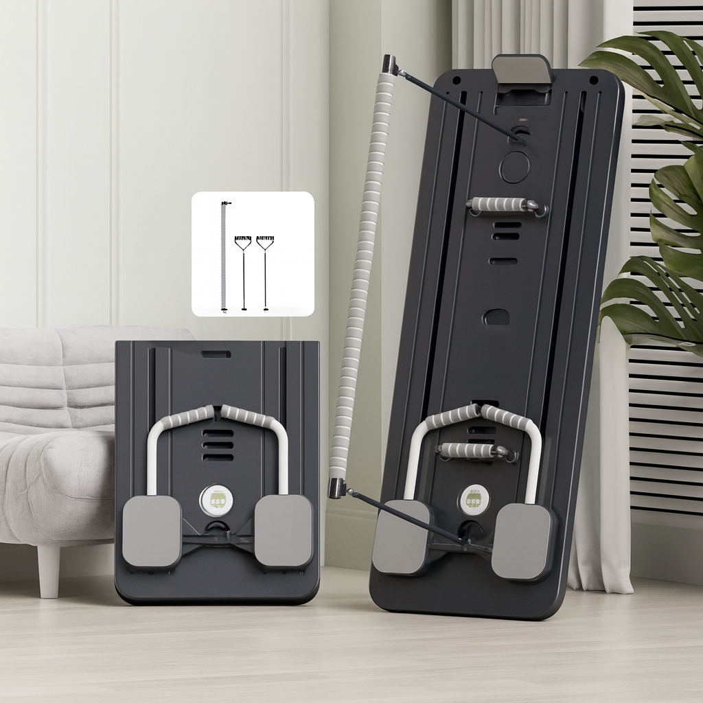 6 in 1 Multi-Purpose Foldable Pilates Reformer Board Set With Timer Pilates Equipment Ab Exercise Abs Roller for Home