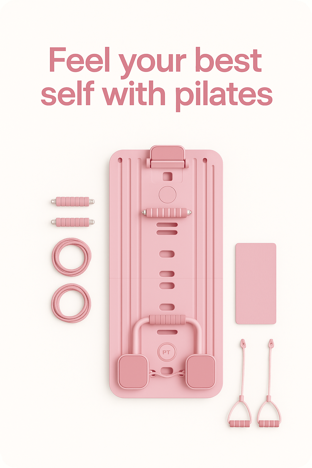 6 in 1 Multi-Purpose Foldable Pilates Reformer Board Set With Timer Pilates Equipment Ab Exercise Abs Roller for Home